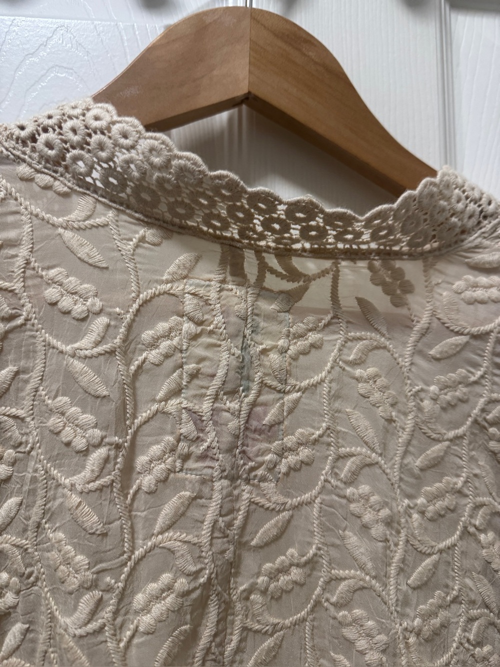 Johnny Was Embroidered Bohemian Lace Crochet Kimono Cardigan Sz S - Picture 7 of 11
